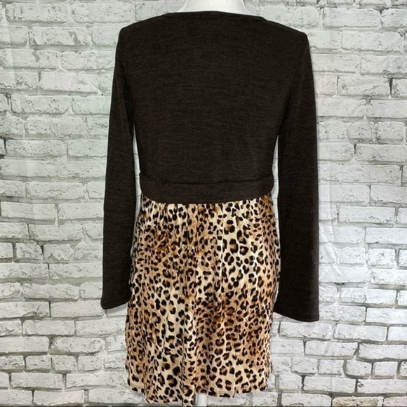 EGS BY ELOGES Brown Leopard Dress Small - Picture 8 of 12